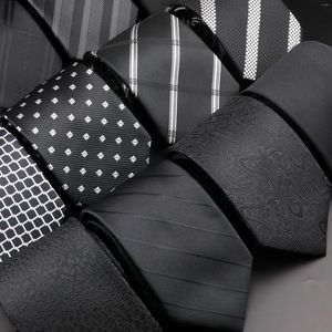 Bow Ties Men Akcesoria Projekt kołnierza Prao Paisley Dift Flower Wedding Krawat Striped Drop Business Fixties Solid Black