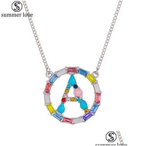 Anhänger Halsketten Personalisierte Anfangsbuchstaben Halskette Für Frauen Mädchen 26 Sier Charm Kette Modeschmuck G Dhfil