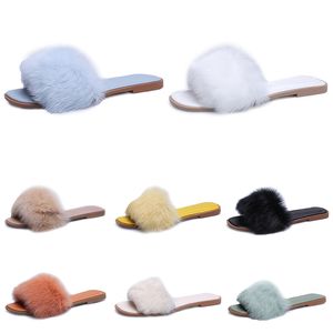 GAI GAI GAI Designer Fur Household Cotton Slippers Women Classics Blue Pink Yellow Black White Sandals Womens Outdoor Winter Scuffs