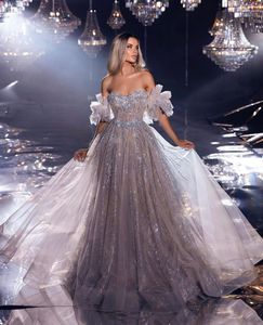 A-Linie Abendkleider Cape Ärmel Schatz Sparkly Perlen Applikationen Pailletten 3D Spitze Rüschen Bodenlangen Abendkleid Formelle Kleider Plus Size Kleider Partykleid