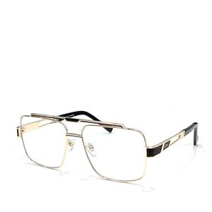 Neue quadratische optische Brille im Modedesign 9106, exquisiter Metallrahmen, avantgardistischer und großzügiger Stil, vielseitige Brille mit klaren Gläsern