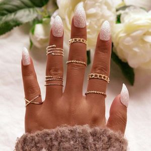 أدنى مؤشر Finger Finger's Women Women Multi Payered Point Open Set Little Thumb Tail Ring