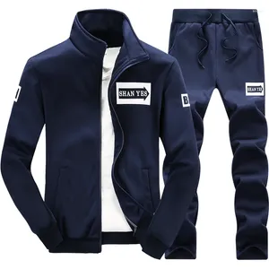 Felpe con cappuccio da uomo Set da uomo Autunno Inverno Fleece Addensare Felpa da uomo Pantaloni da tuta Nice Brand Sportswear Uomo 2 pezzi Suit Fitness Clothes