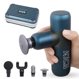 Massaggiatore per tutto il corpo KiCA Mini pistola per massaggio elettrica Percussioni Sollievo dal dolore muscolare Rilassamento Massaggiatore per il corpo portatile silenzioso con teste di massaggio magnetiche 230407