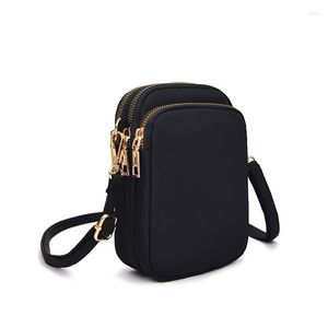 Evening Bags Casual Women Mobile Phone Purse Bag Oxford Fabric Crossbody Female Small Shoulder Handbag Solid Messenger For