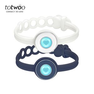 Totwoo Candy 장거리 터치 러브 팔찌 색상 밴드 팔찌, 진동 조명 사랑 커플 팔찌