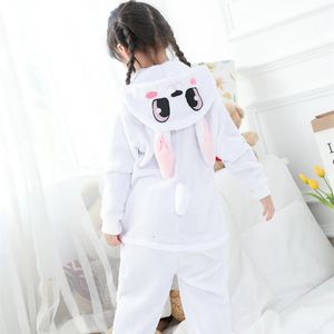 Piżama zimowa flanel miękki ciepły królik Kigurumi piżama z kapturem zwierzęcy z kreskówek chłopcy piżama blejams dla dziewcząt dzieci snu 231108