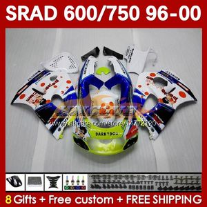 スズキSRAD GSXR 750 600 CC GSXR600 GSXR750 1996-2000 168NO.34 GSXR-600 1996 1998 1998 1999 2000 600CC 750CC 96 97 98 99 00モトフェアリングペペフォーンのボディキット