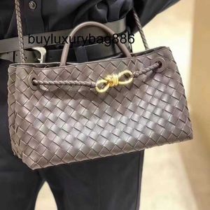 Bolsa de luxo botteg andiamoes estilo dinheiro antigo novo andiamo tecido sacola compras couro um ombro portátil feminino