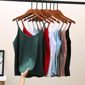 Camisoles Tanks Women's Sexy Crop Top Silk Pipe Top Women's Sleeveless Camis Seamless Sports Bh T-shirt BH CROP TOP BANTEAU TOP TOP REP 230408