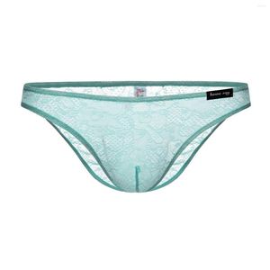 Underpants uomini perizoni gay biancheria intima sexy brevi shorts traspiranti mutandine di pizzo maschile bassa