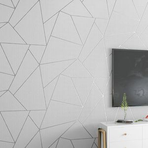 Duvar Kağıtları Eğrisi Stripe Video Duvar Dekorasyonu 3D Stereo TV Arka Plan Duvar Kağıdı Modern Minimalist Yatak Odası Oturma Odası