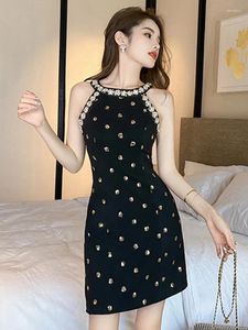 Casual Dresses Exquisite Elegant Mini Dress Women's Sexy Retro Black Diamond Shiny paljett Bodycon Short Glown Girl Evening Party Club