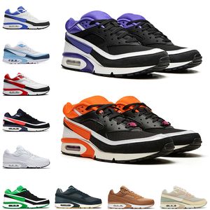 Nike Air Max BW Erkek Kadın Koşu Ayakkabısı Üçlü Beyaz Pers Menekşe Marina Krem Erkek Trainer