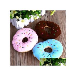 Sightly Dog Toys Chews Lovely Pet Puppy Cat Squeaker Quack Sound Toy Chew Donut Play G856 Drop Delivery Home Garden Supplies Dhxig