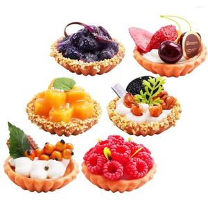 Party Decoration 6 Pcs Birthday Cake Table Top Decor Artificial Food Display Pvc Dessert Ornament Fake