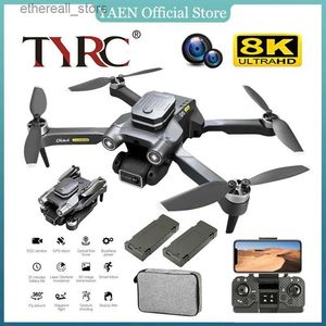 Drönare Tyrc H23 Ny P8 Pro 6K Drone Professional Hinder Undvikande 8K DualHD Camera 5G Borstless Motor Foldble Quadcopter Gifts Toys Q231108