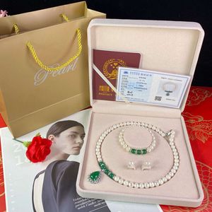 Dreiteiliges Set mit Perlenkette aus natürlichem Süßwasser für Frauen als Geschenk für Mutter, Frauentag, Freundin