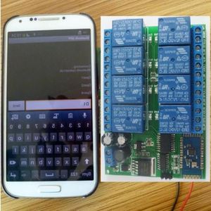 Freeshipping DC 12V 8Ch Bluetooth-Relais Android Mobile Fernbedienung Schalter 8-Kanal-Telefon-App für Motor-LED-Licht Qbaau