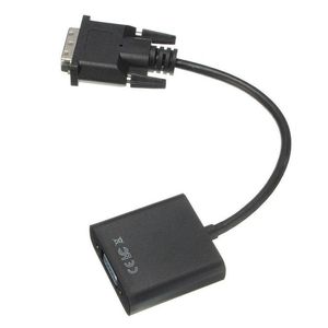 Freeshipping Wholesale Pro DVI-D 24 1 Pin Male to VGA 15 Pin Female Cable Adapter Converter Connector Bxamn