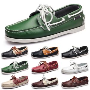 Sapatos casuais homens pretos de lazer barato prata taupe dlives marrom cinza verde caminhar amacia baixa amacia de couro multi -mass