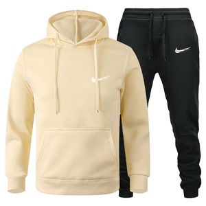 Erkek Futbol Kadın Tasarımcısı Spor giyim Seti Basketbol Sokağı Hoodie Pantolon Cep Sporları Qing