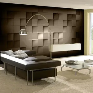 Wallpapers Wholesale 3d Plaid Wall Murals Sofa Tv Background Po Mural Papel De Parede Bedroom Study Custom Wallcoverings