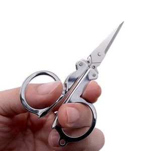 Folding Scissors Pocket Travel Small Crafts Sharp Blade Emergency Mini Foldable Embroidery Scissor Thread Tailor