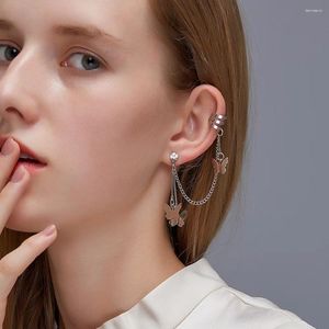 Sırtlar Küpe Modoma 2023 Moda Püskül Kelebek Kadınlar İçin Minimalist Tasarım All-One Ear Clip ve Stud Y2K Aksesuarları