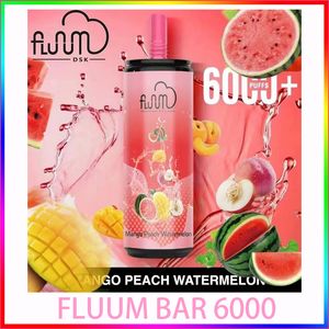 Originale Fluum Bar 6000 Soffi Batteria ricaricabile 600mAh Cartucce preriempite da 15 ml 12 gusti disponibili Bang crazvapes