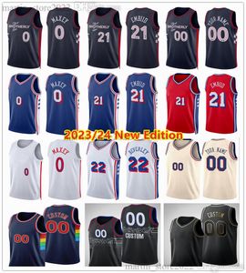 Wydrukowana koszykówka Joel 21 Jersey Tobias 12 Harris Tyrese 0 Maxey Allen 3 Iverson Buddy 17 Hield Cameron 22 Payne Robert 33 Covington Kelly 9 Oubre Jr. Kyle 7 Lowry