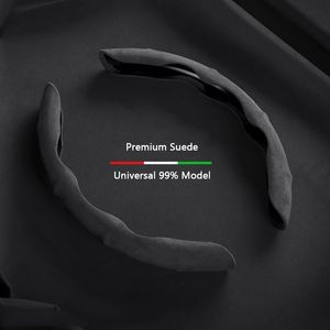Suede Car Steering Wheel Cover Custom logo For BYD Atto 3 Song Max Yuan S7 80 F3 E6 Yuan Qin Plus F0 G3 I3 Ea1 Car Accessories