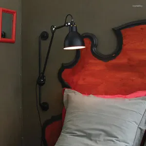 Wandlampen im amerikanischen Stil für Zuhause, Lampe mit Stecker, Schlafzimmer, Lesezimmer, Wandleuchte, drehbar, Schwarz, Gelb, Orange, Chrom, Gold, Lampenschirm