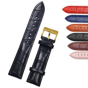 Watch Bands Genuine Leather Bracelets 141618202224mm Watch Steel Pin Buckle Band Strap High Quality Wrist Belt Strap Tool 231108