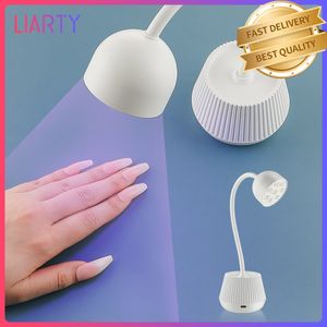 Nageltorkar Desktop Uvled Nail Dying Lamp 24W High Power 8 PCS Pärlor Torkning Snabbt Hög Service Life 360 ​​° Justerbart rör Free din hand 230407