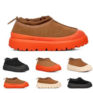 Tasman Boots Weather Hybrid Slippers designer womens Rain Boot tazz Booties Suede Fur Chestnut Upper Winter Shoe