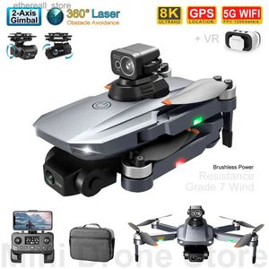 DRONES RG101 PRO 2-AXIS GPS VR DRONE 4K Professional Smart Me Brushless RC Helicopter 5G WiFi FPV障害物回避無料リターンQ231108