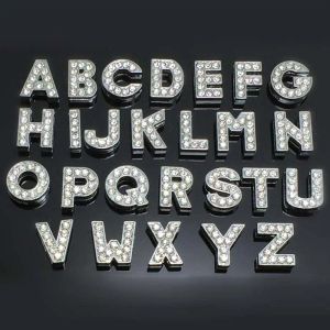 260 pçs / lote 8mm A Z strass completos bling slide letter DIY acessórios apto para 8mm pulseira de couro chaveiros2524 ZZ