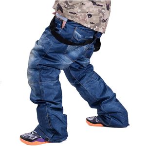 Skidåkning Bib Pants -35 Men's Snow Pants Cowboy Style Winter Outdoor Snowboardkläder Skidbyxor Vindtät Vattentät varm kostym Bär man 231107