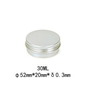 Packaging Jar 30g Empty Round Portable Aluminum Box Metal Tin Cans DIY Cream Refillable Silver Jar Tea Pot 30ml aluminium cream jars