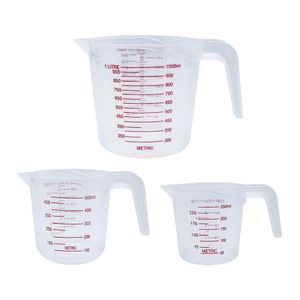 Copos de medição de líquidos de cozimento engrossados, copo de escala pp, copo de medição de volume de plástico, ferramentas de cozimento de cozinha