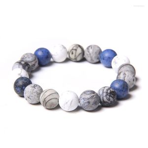 Strand Beaded Strands Natural Stone Beads Bracelet 10mm Chakra Solar Planets Bracelets Energy Healing Handmade For Men Women Jewelry Inte22