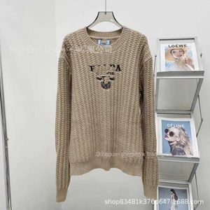 Knits Tees Women S P. Rodzina wczesna jesienna klatka piersiowa klasyczny kontrast sweter z dzianiny mody pullover