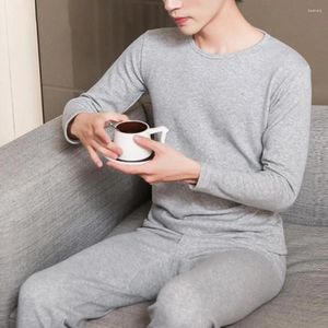 Männer Thermo-unterwäsche 2023 Winter Männer Sets Lange Hemd Hosen Plus Samt Pyjama Set Casual Einfarbig Verdickte Kleidung