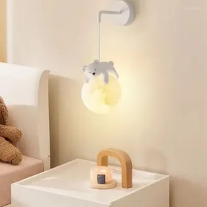 Wall Lamp Modern LED Creative Moon Light For Bedroom Bedside Children's Room Background Indoor Home Decorative Illumination