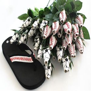 Softballsunny White Baseball Softball Rose Football Rose Flower Gifts298C