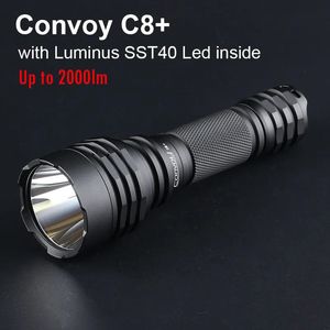 Lanternas Tochas Convoy C8 Plus com Luminus SST40 Alta Potente Lanterna LED Flash Light Tocha Tática 2000lm Camping Pesca Caça Lâmpada 231108