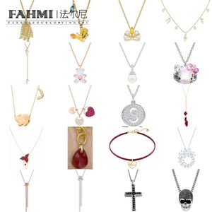Fahmi Swa Pendant Necklac Skull Looney Tunes Tweety Temperament Crown Notes Simple Bear Leaves Romantic Heart Cat Chic Cross Exquisite Necklace