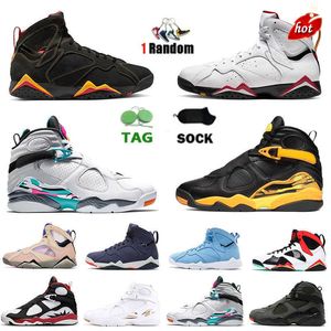 S 2023 Jumpman 8s High Basketball Shoes 7s Men Women OG 8 Valentines Day Greater China South Beach Reflective Ovo Black White Flint 7 Designer Retros Sneakers Outdoor