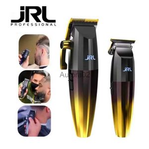 Hårklippare 100% JRL 2020C Hårklippare Electric Hair Trimmer för män trådlös frisyrmaskin för barberare Hårklippningsverktyg YQ231108